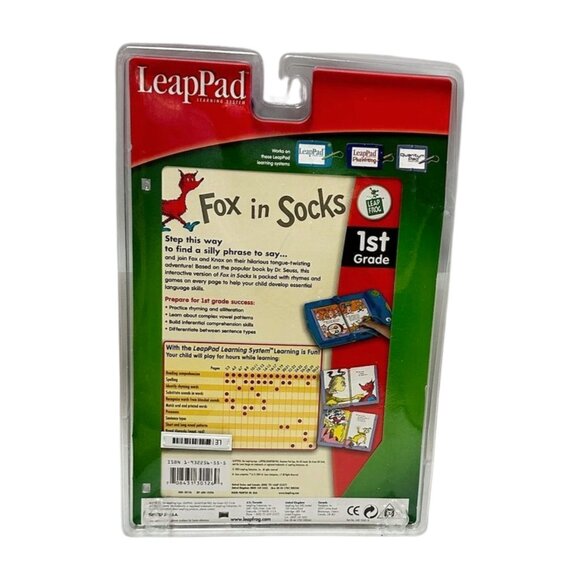 Fox in Socks Leap Pad Childrens Book 1st Grade Sealed New - Picture 2 of 7